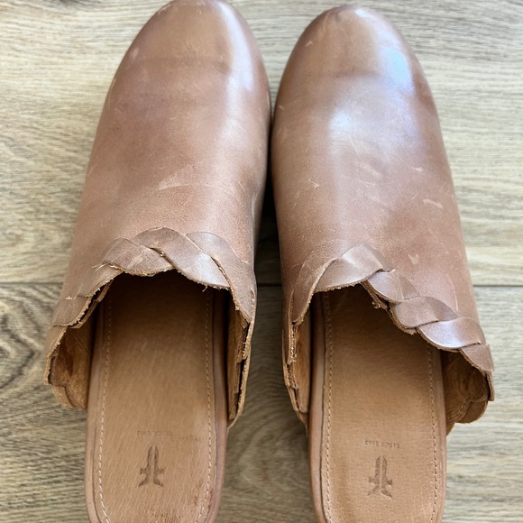 Frye Mille Braid Leather Slip on Mules - Picture 3 of 5